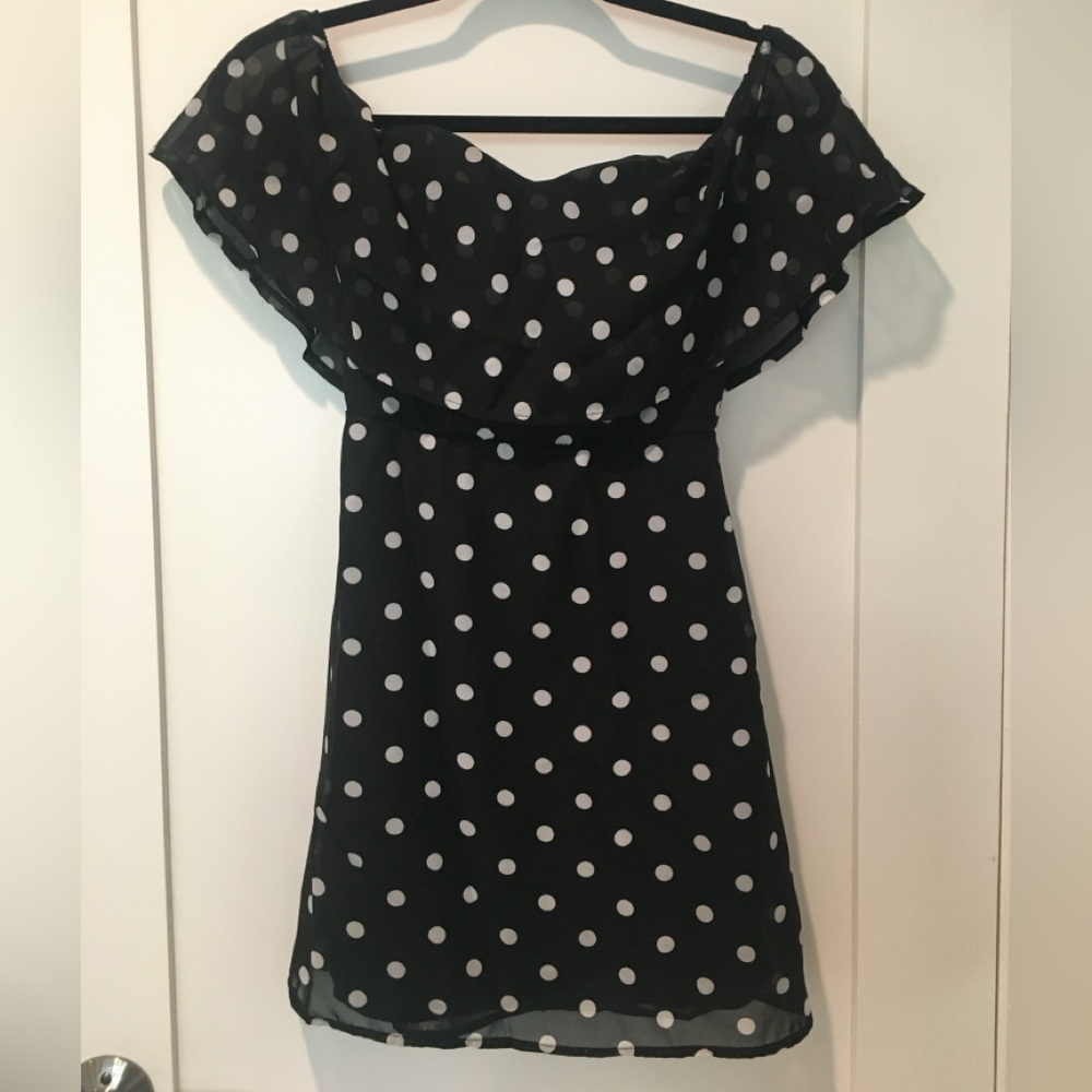 Charlotte Russe Black and White Polka Dot Dress
